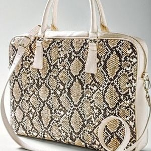 White House Black Market Python Print Computer Bag